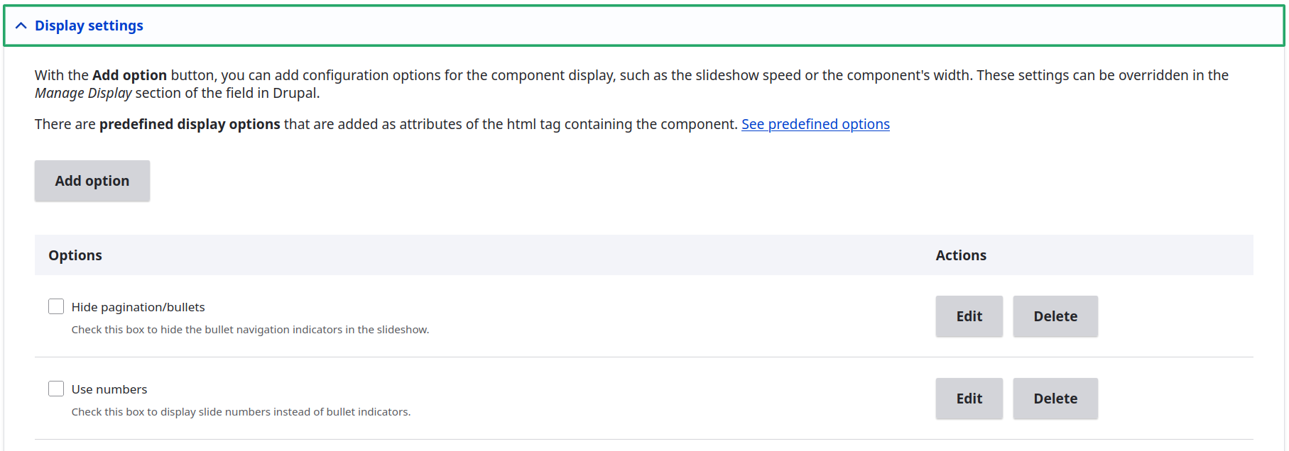 display settings